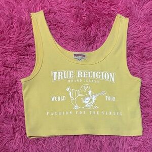 True Religion Logo Crop Top